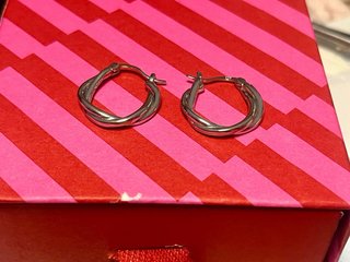Aretes Plata Ley Diseño Retorcido