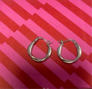 Aretes Plata Ley Diseño Retorcido