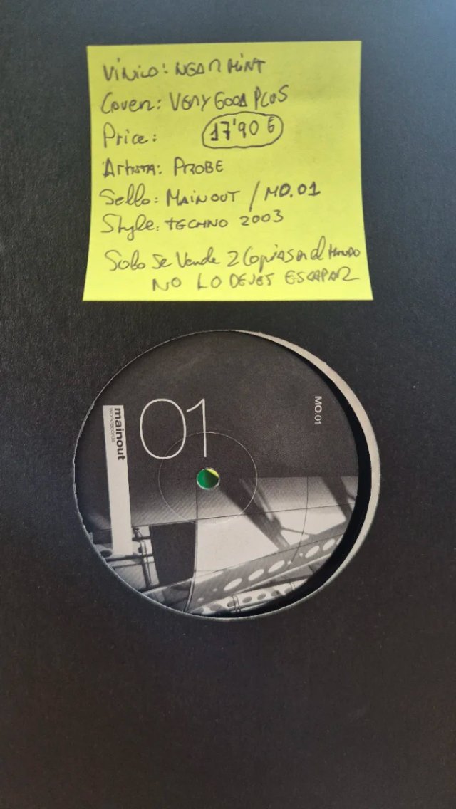 Probe / Mainout / MO.01 Vinilo Techno