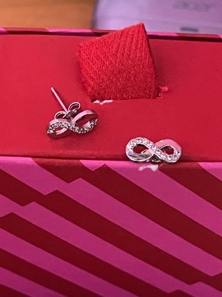 Pendientes Infinito Circonitas Plata Ley