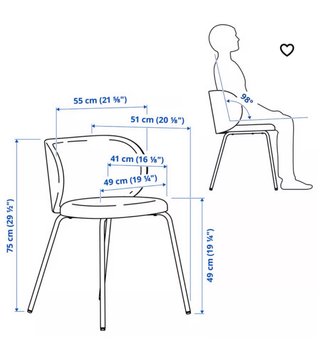 4 Sillas Ikea Krylbo Beige Oscuro