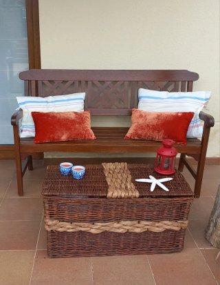 Baúl Mimbre Salón Terraza Porche