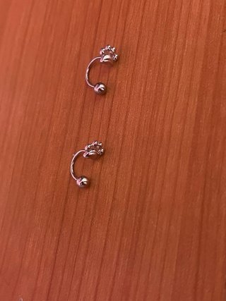 Pendientes Plata Semicircular Luna y Bolas