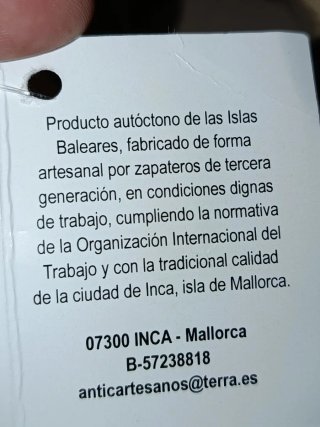 Abarcas Menorquinas PIEL Sito  Talla 36 NUEVA