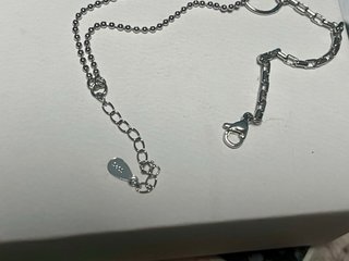 Pulsera Plata Ley Doble Cadena Aro Central
