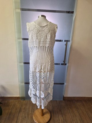 Top asimmetrico uncinetto boho taglia unica