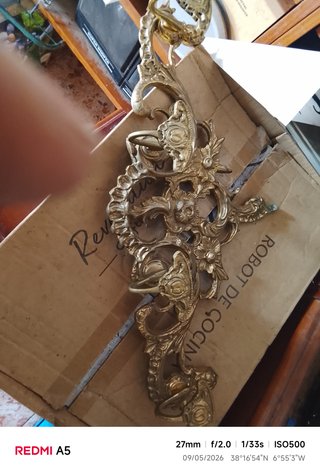 2 Percheros Bronce Estilo Años 70