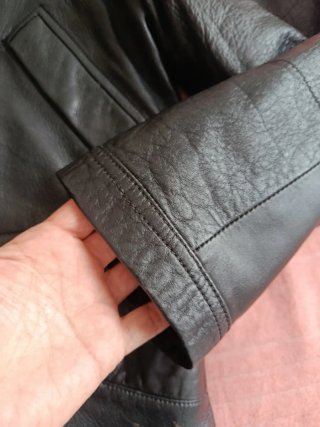 Chaqueta de Piel Angel's Hill Negra Talla xxl