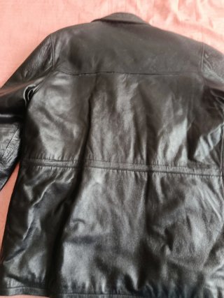Chaqueta de Piel Angel's Hill Negra Talla xxl