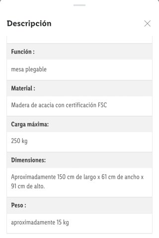 Banco de jardín con mesa. Nuevo