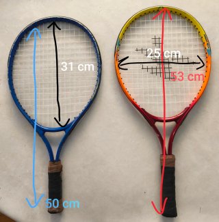2 Raquetas de tenis tamaño niños