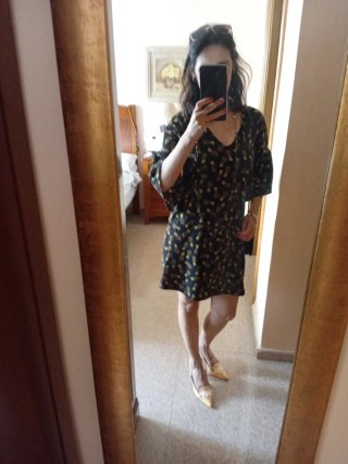 Vestido Mango Talla XS Piñas