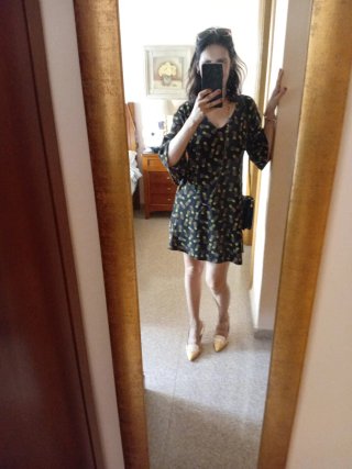 Vestido Mango Talla XS Piñas