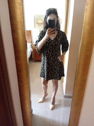 Vestido Mango Talla XS Piñas