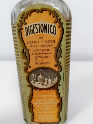 Frasco antiguo Digestónico Dr. V. F. Vicente