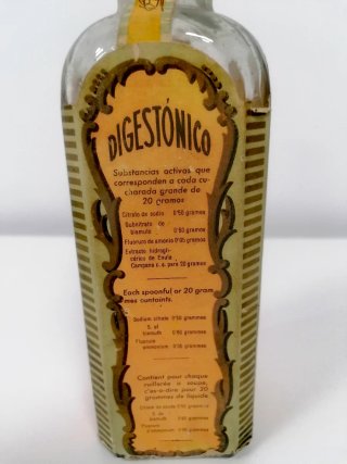 Frasco antiguo Digestónico Dr. V. F. Vicente