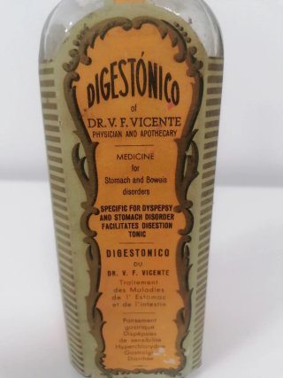 Frasco antiguo Digestónico Dr. V. F. Vicente