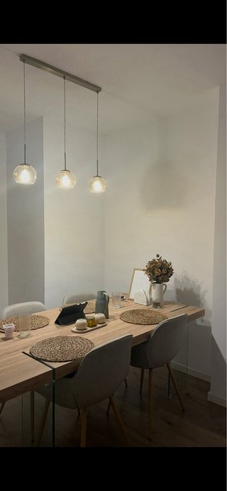 SKLUM Mess Comedor Rectangular madera cristal 190