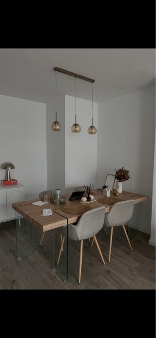 SKLUM Mess Comedor Rectangular madera cristal 190