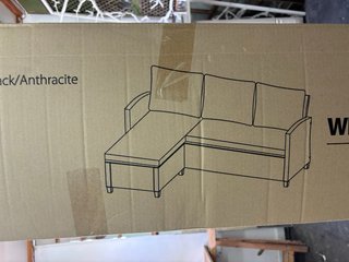 Sofá Chaise Longue JYSK Gris/Negro