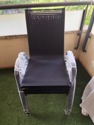 4 Sillas Terraza Apilables JYSK Nuevas