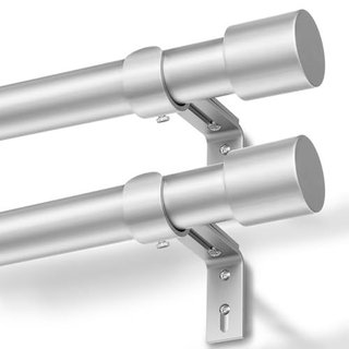 Barra Cortina Extensible Metal 76-228cm Plata