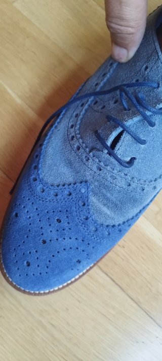 Zapatos de piel hombre azul