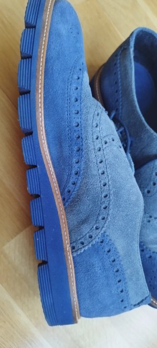 Zapatos de piel hombre azul