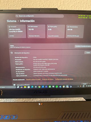 Portátil ASUS TUF Gaming F15