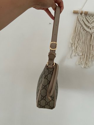 Borsa a spalla stile luxury beige monogram