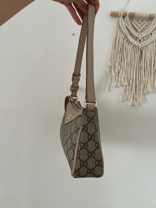 Borsa a spalla stile luxury beige monogram