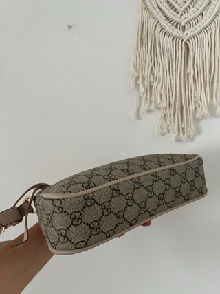 Borsa a spalla stile luxury beige monogram