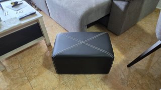 Puff polipiel negro nuevo