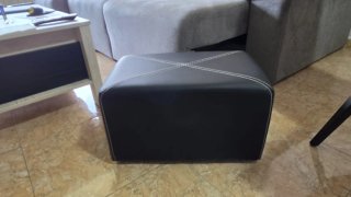 Puff polipiel negro nuevo