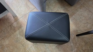 Puff polipiel negro nuevo