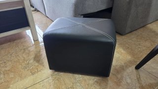 Puff polipiel negro nuevo