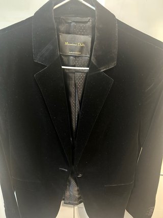 Americana Terciopelo Negra Massimo Dutti