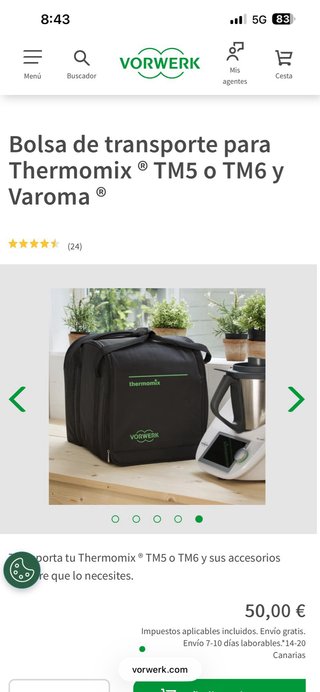 Bolsa Transporte Thermomix TM5/TM6