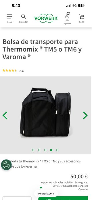 Bolsa Transporte Thermomix TM5/TM6