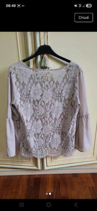 Completo top gonna Yamamay pizzo tortora chiaro