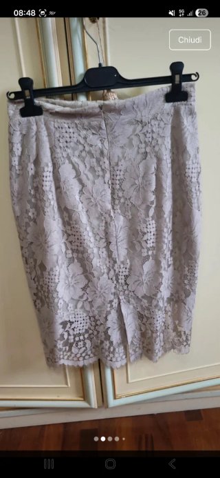 Completo top gonna Yamamay pizzo tortora chiaro
