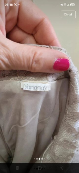Completo top gonna Yamamay pizzo tortora chiaro