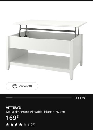 Mesa elevable Ikea blanca