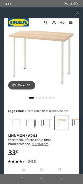 Mesa escritorio IKEA LINNMON / ADILS