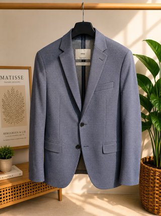 Americana Mango Slim Fit Talla 48 Azul