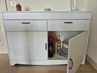 Conjunto Muebles Salón: Vitrina, Aparador, Estante