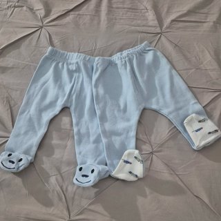 Pantaloni neonato 1-3 mesi con piedini