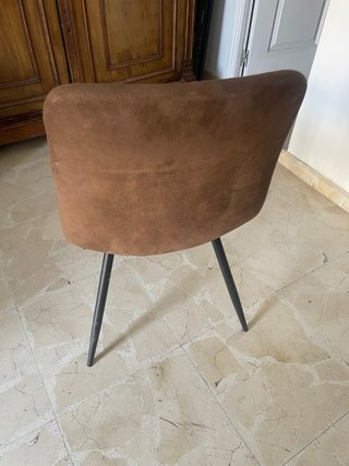 Silla Comedor Terciopelo Marrón