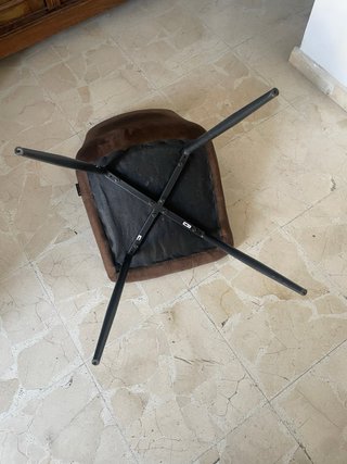 Silla Comedor Terciopelo Marrón