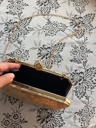 Bolso Cartera Fiesta Dorado